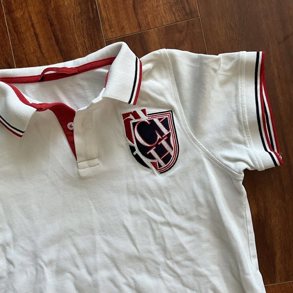 CAROLINA HERRERA Kids Boys White Short Sleeve Polo Size 12 - Picture 2 of 4